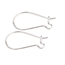 1 Pair 17mm 925 Sterling Silver Kidney Earwire Hooks for DIY Jewelry Making