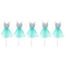 5 Pieces Sweet Wedding Dress Cake Topper Wedding Birthday Party Cake Decor
