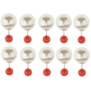10 Pieces Sewing Craft Positioning Needle for Fixed Bag Metal Frame White