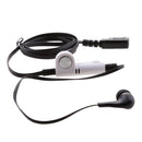 In-ear Earpiece Microphone Flat Tangle Free Cable Earphone For Walkie Talkie Radio Black