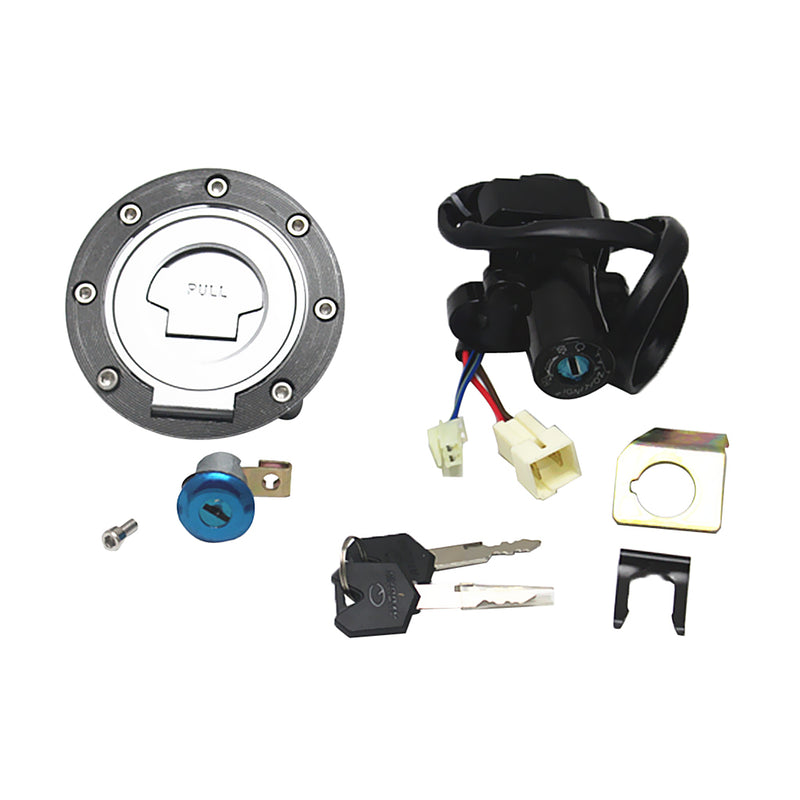 1 Set of Ignition Switch Lock Fuel Gas Cap with 2 Keys For Honda JR1300 2003-2005 Yamaha YZF R1 2004-2015 YZF R6 2006-2015