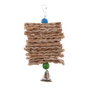 Grass Pet Cage Hanging Toy Chew Toy Bird Parrot Hamster Rabbit w/ A Bell