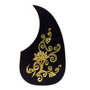 Acoustic Folk Guitar Pickguard for Acoustic Guitar Parts Golden Flower 7.13x3.74inch