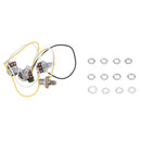 Prewired Guitar Wiring Harness for Jazz Bass Input Copper Sleeve Jack 2V1T1J