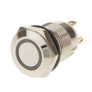 Metal Blue LED Momentary 0N-OFF 12mm Push Button Switch 12V SPST Waterproof
