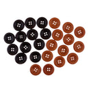 25 Pieces Classic Assorted Wooden Buttons Embellishment for Sewing on Coat Overcoat Clothing 30mm