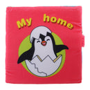 Cute 3D Cloth Book Baby Night Educational Toys Penguin Animal Pattern Gift with Bag