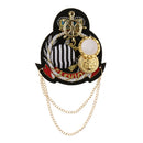 Trendy Men Brooches Alloy Brooch Pin Retro Ocean Wind Badge Jewelry Gift