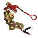 Wind Bell Chinese Knot with Five Ancient Coins Room Car Home Indoor Ornament