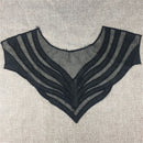 Womens Vintage Black Lace Collar Embroidered Collar DIY for Clothing Accessories