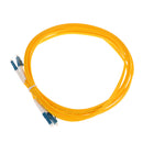 Single Mode Simplex Double Core Fiber Optic Drop Wire Cables LC-LC Yellow 3 meter