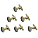 6pcs Round Cuff Links Settings Base for DIY Cabochon Jewelry Anqitue Bronze