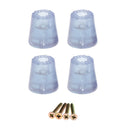4pcs Tapered Round Rubber Feet Pad for Wood Furniture Table Desk Chair Kitchen Cabinet Leg Riser 2inch High