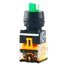 1 Piece Green 3 Position LA38 Short Handle Control Device Button Switch, Using High Purity Silver Point Greatly