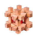 Wood Educational Toy Kongming Luban Lock Brain Teaser Ball Out Magic Puzzle Intellectual Puzzle