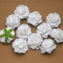 Artificial Silk Rose Flower Heads Wedding Home Party Decor Bridal Bouquet Charms Scrapbooking DIY Pack of 20PCS White
