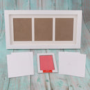Baby Handprint Footprint Frame Kit with Lasting Ink Pad Pink Wall Room Office Ornament 33x18x2cm/13x7x1inch