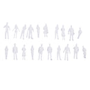 20Pcs 1/100 HO Scale Unpainted Model People Miniature Figures Architectural Model Human Plastic Scene Simulation