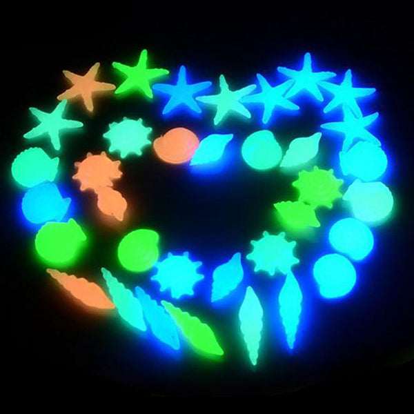 1 Set of 70PCS Glow In The Dark Stone Pebble Fish Tank Pot Aquarium Swimming Pool Flower Pot Vase Decor Ornaments