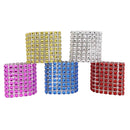 5 Pieces Rhinestones Napkin Ring Serviette Buckle Holder Mesh Wrap for Table Decor