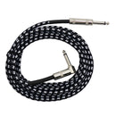10Feet Electric Guitar Amplifier Cable 6.35mm 1/4'' Right angle to Straight
