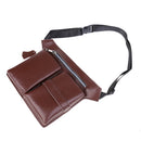Stylish Fashionable Lightweight Soft Durable Leather Barber Waist Bag Holster Scissors Holder Pouch Brown