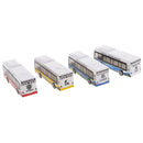 4pcs Painted Diecast Model Buses Cars Layout Train Diorama Scenery 1:100 HO