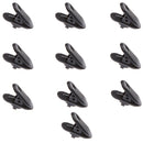 10 Pieces Earphone Headset Collar Durable Cuff Clip Holder Hook Loop Black