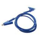 High Quality Double-ended Clips Cable Alligator Testing Probe Lead Wire 100CM 15A Blue