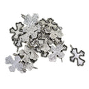 20 Piece Cross Shape Blank Resin Cabochon Charms Beads Bezel Settings Tray DIY Pendant Base Jewelry Making Findings