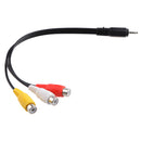 Male 3.5mm to Female 3RCA AV Video Converter Cable for HDTV Smart TV Adapter