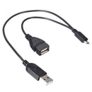 Micro USB to USB, Micro USB 2.0 OTG Cable Adapter Micro USB Male to USB Female for Samsung S7 S6 Edge S4 S3, Dji Spark Mavic Remote Controller, Android Tablets (Black)
