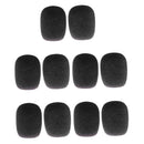 10 Pieces Small Lapel Tie Microphone Sponges Protection Cover 28 x 22 x 8mm Black