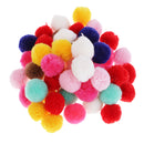 50 Pieces Creative Mixed Fluff Craft Yarn Pom Poms Balls for DIY Craft Projects