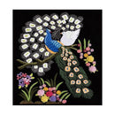 Silk Ribbon Embroidery Kit Peacock Flower Wall Home Decor Handmade Cross Stitch 80x62cm