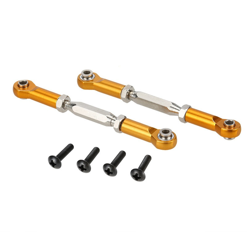 1/10 Alloy Adjustable Front/Rear Pulling Rods Pull Arms Servo Link RC Gold