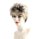 9'' Charming Soft Natural Short Fluffy Layered Straight Wigs Women Synthetic Costume Full Wig for Wig Cap