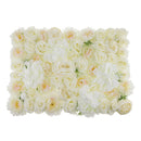Artificial Rose Hydrangea Flower Wall Panels Backdrop White