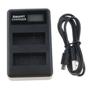 LCD Display USB Dual Ports Slot 2 Channels Battery Charger EN-EL14 for Nikon D3100 D3200 D3300 D5100 etc Cameras