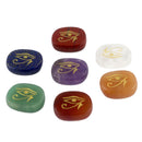 7 Pieces Palm Stones Eye of Horus Engraved Pocket Stones Divination Reiki Gift