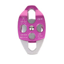 32KN Large Aluminum Alloy Double Pulley for 16mm Dia. Rope Rock Climbing Mountaineering