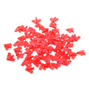 Set of 60 Pieces Plastic Board Game Counters with Plane Shape Numeracy Teaching Educational Material DIY Kids Toy Gift Red