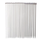 26 Pieces 13 Sizes Silver Stainless Steel Different Sizes Single Pointed Knitting Needles 2mm-10mm