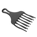 Friction Free High Low Gear Plastic Hairdressing Afro Hair Pick Comb Detangle Wig Braid Styling Lift Hairbrush Wide Tooth Black
