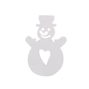 Pack of 50PCS Hollow-Out Design Christmas Snowman Glass Place Cards Table Mark Wine Cup Glass Decor Ornaments White