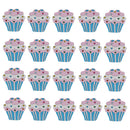 25 Pieces Colorful Wood Shapes Cake Embellishments for Scrapbooking Crafts