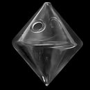 Transparent Rhombus Shape Wall Hanging Vase Bottle Plant Flower Decor Home Office Living Room Garden DIY
