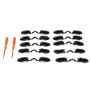 10Pack Replacement Black LB RB Triggers Bumpers + T8/T6 Screwdriver Tool for Microsoft Xbox One Elite Controller 3.5mm Jack Version