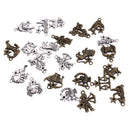 24 Pieces Vintage Tibetan Birth Sign Zodiac Constellation Jewelry Beads Crafts Birthday Gift Jewelry