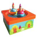Wooden Wind-up Clockwork Clown Dancing Music Box Toy Birthday Gift Desktop Ornament -Swan Lake